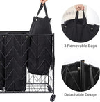 WOWLIVE Laundry Hamper 3 Section with Lid, 142L Laundry Basket with Wheels - Image 5
