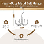 ZEDODIER 2 Pack Belt Hangers for Closet, Rotating Belt Organizer, 16 Hooks - Image 6