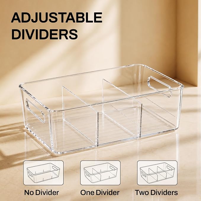 Mpotmiy 4-Pack Pantry Organizers and Storage, Clear Fridge Organizer Bins - Image 4