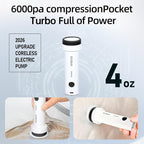 Cordless Electric Vacuum Pump for Vacuum Storage Bags Travel Air Pump, Portable USB Rechargeable Seal & Compression Bag Pump for Clothes, Blankets & Bedding (Black) - Image 5