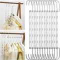 12 Pieces Space Saving Metal Collapsible Hangers for Heavy Clothes, Closet Space Savers Metal Hanger Organizer for Dorm, Room Essentials Storage by WONGPERG
