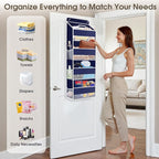 2 Pcs Over The Door Organizer Large Capacity Hanging Storage Room Organizer | 40 lb Capacity, Ultra-Sturdy, Foldable, Mesh Design with Clear Window, Space-Saving Organizer for Pantry, Nursery & Closet - Image 6