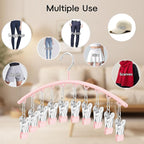 TomCare 4 Pack Space Saving Hangers, Tank Top and Leggings Organizers | 360° Swivel Design, 20 Clips for Leggings and Yoga Pants, Stainless Steel Hanging Closet Organizer - Image 4