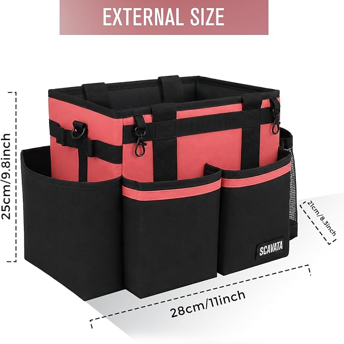 SCAVATA Compact Wearable Cleaning Caddy with Handle & Shoulder Straps - Image 5