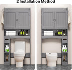 Ahomly Over The Toilet Storage Cabinet, 32.3" W, Espresso - Image 6