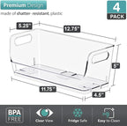 Sorbus Clear Pantry Organizer with Stackable Storage Bins, Open Front - Image 3