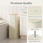 Lifewit Slim Collapsible Laundry Basket with Handles, 75L, Ivory - Image 4