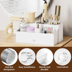 GFWARE Hot Hair Styling Tool Organizer with Drawer & 3 Cooling Cups, White - Image 4