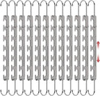 12 Pack Space Saving Hangers for Clothes, 6 to 9 Holes Expandable Heavy Duty Metal Hangers 80 Lbs Capacity, Magic Smart Hanger Closet Space Saver, Closet Organizers and Storage by Liangmall