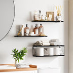 Fixwal 3+1 Tier Bathroom Floating Shelves Over Toilet, Black - Image 2