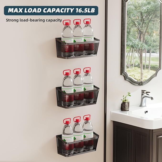 3 Pack Hanging Wall Storage Baskets, Heavy Duty Metal Wire Baskets - Image 5