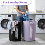 2Pack 125L Laundry Hamper, Oxford Clothes Basket with Padded Handle - Image 3