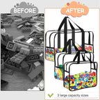 6Pcs Large, XL, XXL Toy Storage Bags with Labels Clear Toy Organizer - Image 5