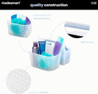 madesmart Large Shower Tote with Soft Grip Handle, Blue - Image 4