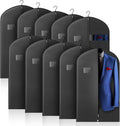 Hleelomi 10 Pack 40-in Garment Bag for Hanging Clothes Black Suit Bag by Hleelomi