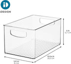 iDesign Stackable Clear Plastic Bin, 4-Pack - Image 4