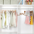 TOPIA HANGER 4 Tier Metal Skirt Hangers with Clips 80% Space Saving 3 Pack - Image 2