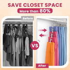 30 Pack Pants Hangers with Clips,Legging & Jean Hangers for Closet Hanging | Space Saving Clip Hangers for Yoga Pants, Jeans, Shorts, Skirts and Hats,Closet Organizers and Storage,Gray - Image 3