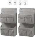 Wall Hanging Organizer – Over the Door Storage & Behind Door Organizer for Dormitory, Bathroom, Bedroom, Kitchen, Nursery, Space-Saving (Grey, 2 Pack) by Someteth