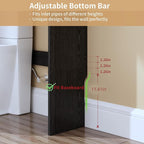 Over the Toilet Storage Cabinet,Tall Slim Bathroom Organizer with Doors, Adjustable Shelves & Built-in Toilet Paper Holder, Space-Saving Above Toilet Cabinet for Small Bathrooms(Black) - Image 4