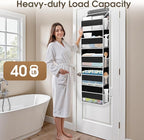2 Pcs Over The Door Organizer Large Capacity Hanging Storage Room Organizer | 40 lb Capacity, Ultra-Sturdy, Foldable, Mesh Design with Clear Window, Space-Saving Organizer for Pantry, Nursery & Closet - Image 5