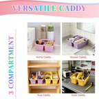 Set of 6 Classroom Caddy, Small Plastic Storage Caddy with Handle, Morandi - Image 7