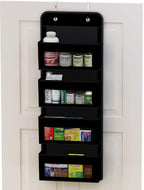 Simple Houseware 4 Clear Window Pocket Over Door Hanging Organizer, Black - Image 3