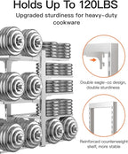 ORDORA Pots and Pans Organizer Under Cabinet 15.8" 8-Tier Adjustable Silver - Image 6