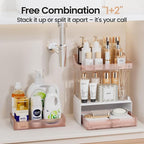 Delamu 4-Tier Makeup Organizer, Bathroom Counter, 2 Drawers, Grapefruit - Image 5