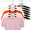 TOPIA HANGER Clothes Hanger Space Saving, 6 Tier Shirt Coat Hangers Space Saving No Bump Shoulder Hangers with No Slip Foam Padded Hangers Organizers and Storage for Men and Women 4 Pack-CT65B by TOPIAHANGER