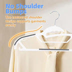 30 Pack White ABS Plastic Clothes Hangers, Non-Slip Slim Hangers - Image 7