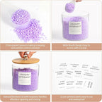 3 Pack Laundry Room Organization Storage Containers, Plastic Clear Laundry Pods Container & Dryer Sheet Holder Jars with Lids, Scoops & Labels for Detergent, Powder, Dryer Balls, Beads - Image 4
