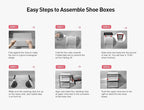 Kuject X-Large Shoe Storage Boxes 12 Pack, Clear Stackable Shoe Organizer | Shoe Case for Closet, Entryway & Under-Bed Storage, Drop-Front Design, Space-Saving Solution for Family Organization,Pink - Image 7