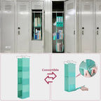 LOVEGRASS 3 Shelf Locker Organizer, Locker Shelf with Side Pockets, Green - Image 5