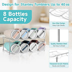 spospo Stackable Water Bottle Organizer Large Compartment Bottle Holder - Image 4