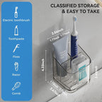 3 Slots Detachable Toothbrush Holders Wall Mounted for Bathrooms - Image 5