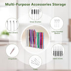 Malldii 9.5" Large Acrylic Straw Holder for Cabinet Door - Reusable Tumbler Straw Organizer Storage, Small Kitchen Accessories Container, Ultra Sticky Cupboard Door Mounted (Transparent) - Image 6