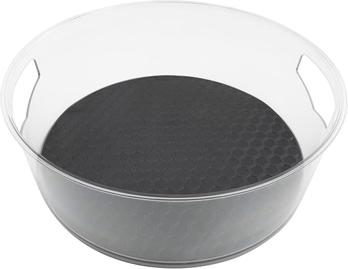 Spectrum Extra Large High Wall Turntable 12.25 in Charcoal Gray XL Tall Lazy Susan Rotating Organizer for Kitchen Countertop Table Bathroom Cabinet Refrigerator Pantry Shelf Under Stink Organization - Image 3