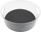 Spectrum Extra Large High Wall Turntable 12.25 in Charcoal Gray XL Tall Lazy Susan Rotating Organizer for Kitchen Countertop Table Bathroom Cabinet Refrigerator Pantry Shelf Under Stink Organization - Image 3