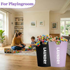 2Pack 125L Laundry Hamper, Oxford Clothes Basket with Padded Handle - Image 7