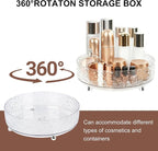 Dezzer 360° Rotating Makeup Organizer, 11" Clear Perfume Organizer Turntable Lazy Susan for Vanity, Pantry, Bathroom Counter, Cabinet, Spinning Cosmetic Storage Holder for Skincare, Perfume, Lotions - Image 4