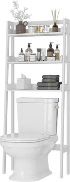 UTEX Over The Toilet Storage Shelf, 3-Tier Bathroom Organizer, White by UTEX