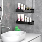 PMMASTO Adhesive Acrylic Spice Rack, Black- 2 Pack - Image 5