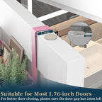 Consumest Over The Door Hooks Organizer - 2 Tier Over Door Hanger with 16 Hooks & 2 Baskets for Hanging Coat, Clothing, Towel, Back Storage for Bathroom, Closet, College Dorm, Pink - Image 6