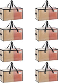 VENO Moving Bags, Storage Bags, Wide Open Top, Clear, 8 Pack by Veno