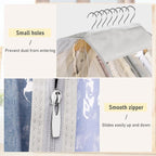 MISSLO 10" Gusseted Garment Bags for Hanging Clothes Storage 60" Dress Bags for Gowns Long Breathable Dress Cover for Closet Storage Coat Protector, 3 Packs, Grey - Image 6