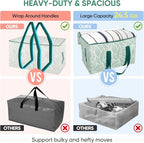 BALEINE 6-Pack Oversized Moving Bags with Reinforced Handles, Heavy-Duty Storage Tote for Clothes, Moving Supplies (Antique Folidage, 6-Pack) - Image 4