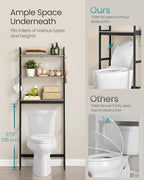 SONGMICS 3-Tier Bamboo Over The Toilet Storage, Adjustable Shelf, 66.9''H - Image 6