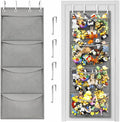 Honeyera Storage for Stuffed Animal - Over Door Organizer for Stuffies, Baby Accessories, and Toy Plush/Easy Installation with Breathable Hanging Pockets (Gray) by Honeyera