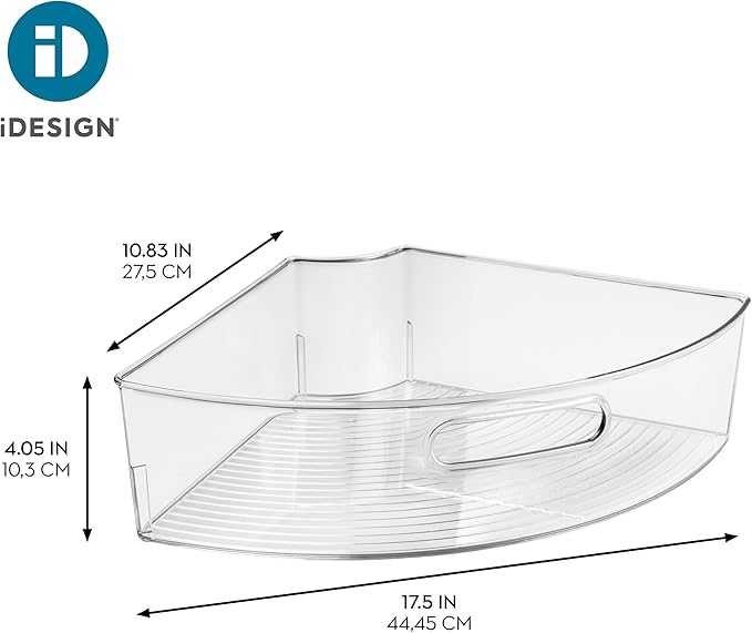 iDesign Clear Plastic 1/4 Wedge Bin, 4-Pack - Image 4